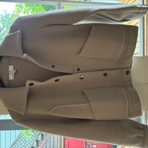 Magaschoni Beige Wool Button-Up Jacket - Size M